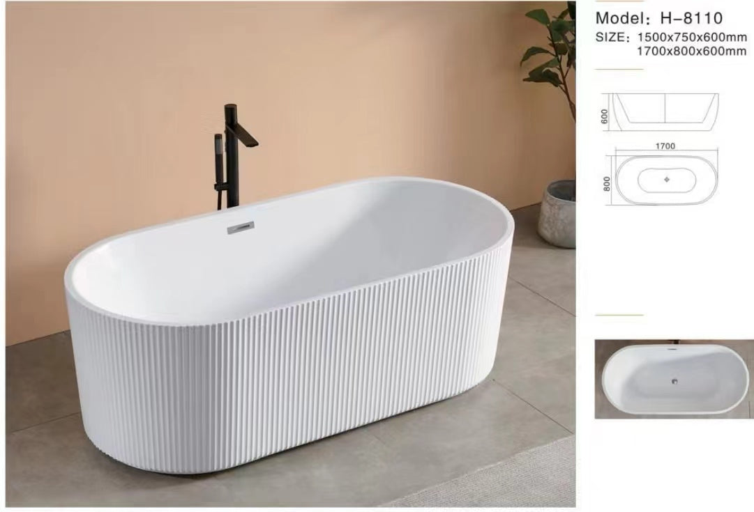 Oval bathtub