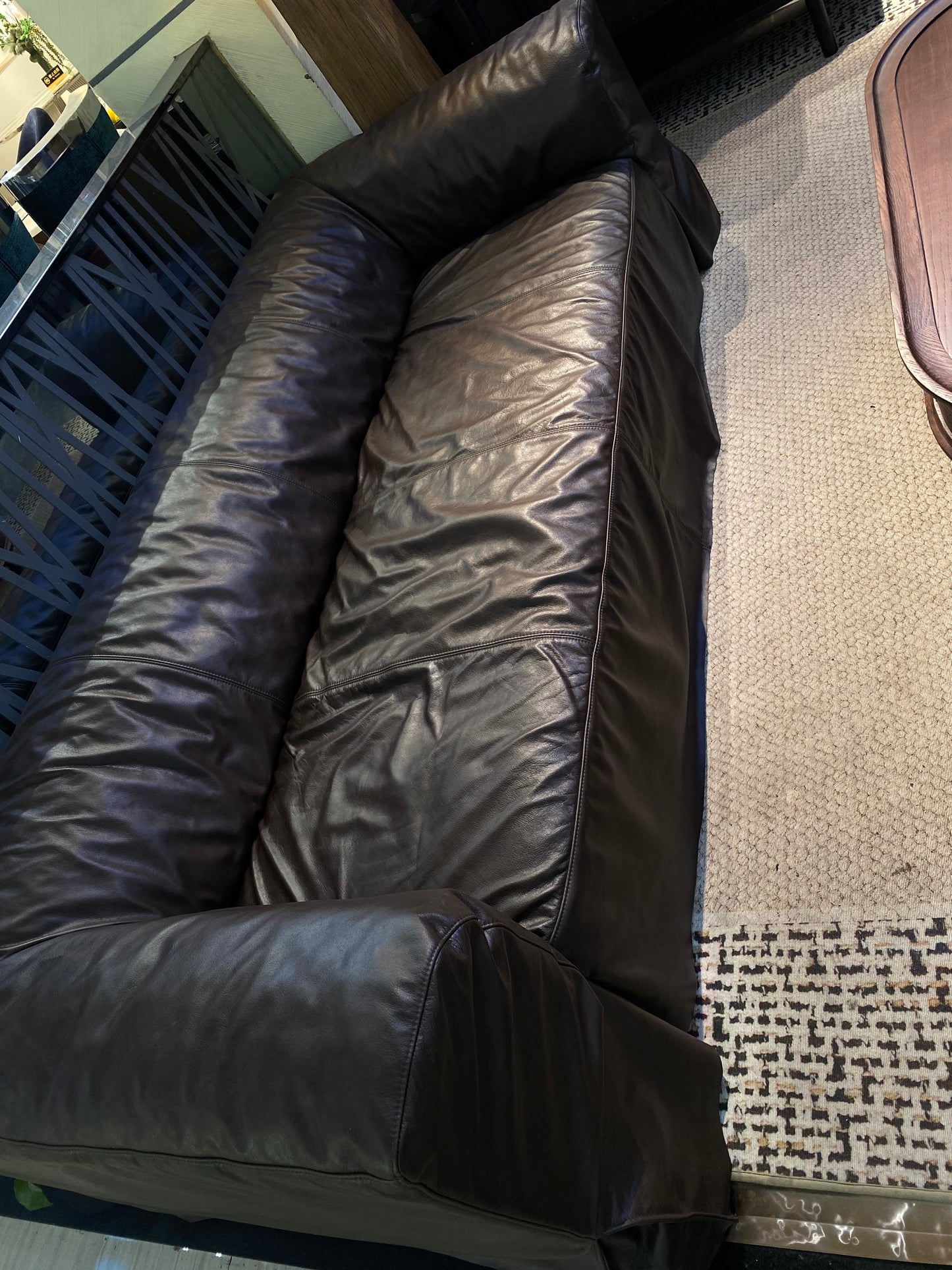 Original retro leather sofa