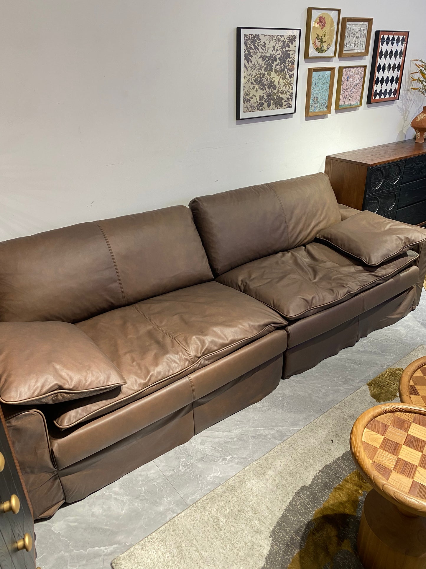 100% genuine leather sofa