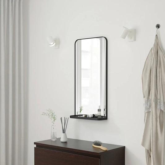 Mirror with shelf