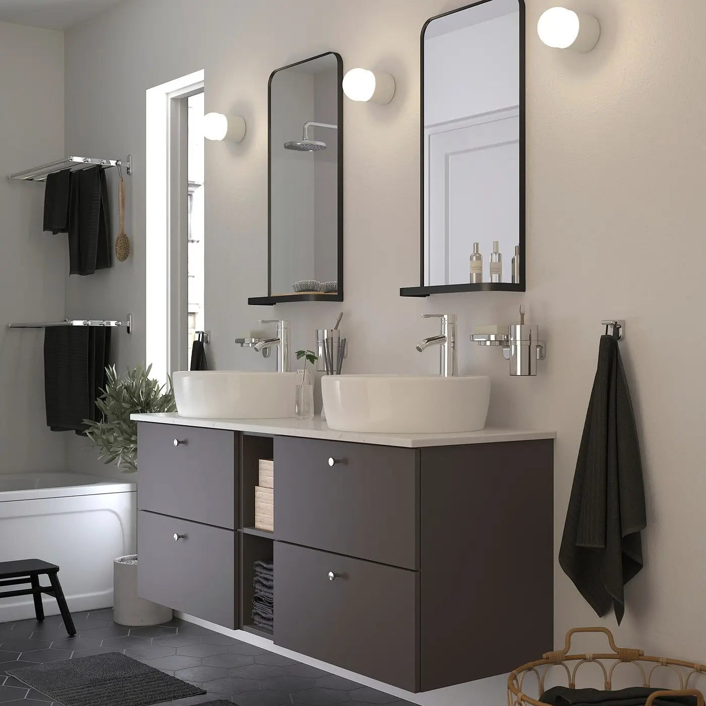Mirror with shelf