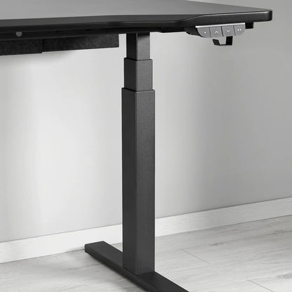 Gaming/Coding desk sit/stand, electric/black, 160x80 cm