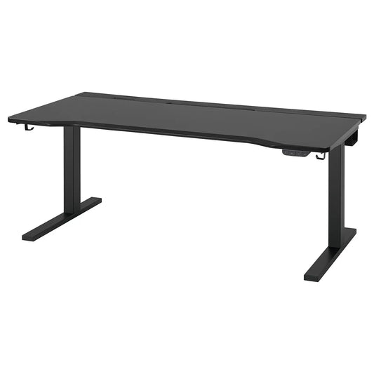 Gaming/Coding desk sit/stand, electric/black, 160x80 cm